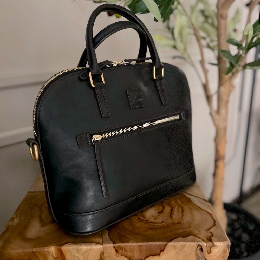 Dooney and Bourke Florentine Domed Satchel in BLACK